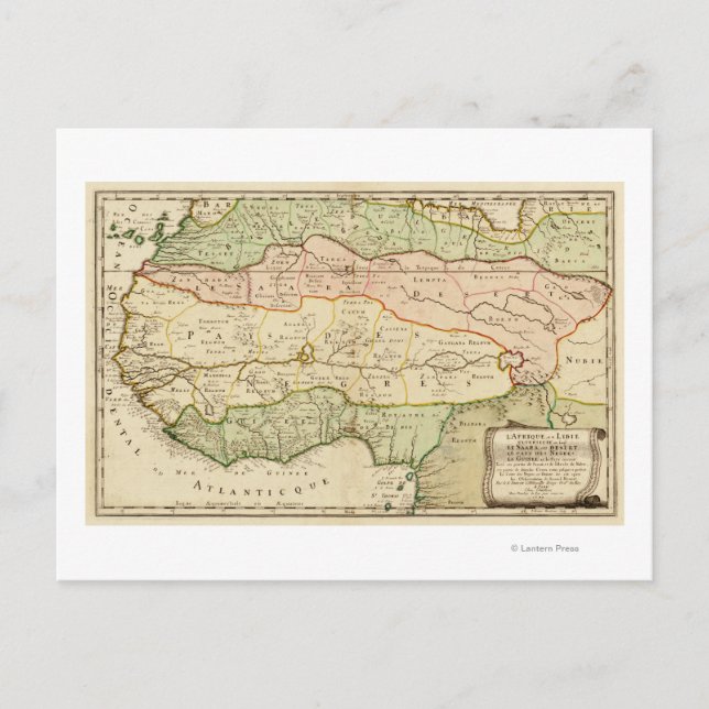 Postal África Occidental: Mapa panorámicoÁfrica Occidenta (Anverso)