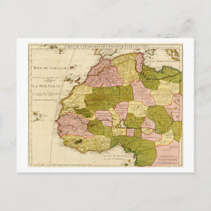 Postal África Occidental Mapa panorámicoÁfrica Occidental