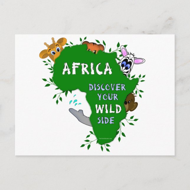 Postal África salvaje (Anverso)