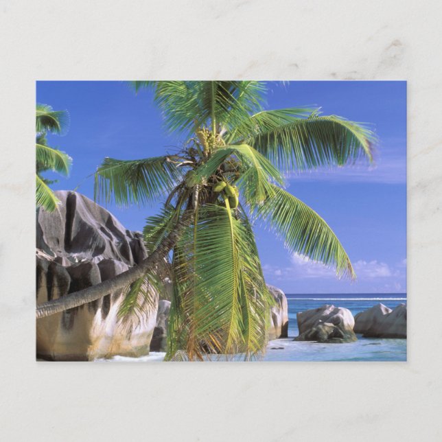 Postal África, Seychelles, la isla de La Digue. Granito 2 (Anverso)