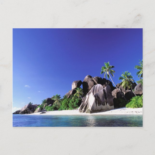 Postal África, Seychelles, la isla de La Digue. Granito 3 (Anverso)
