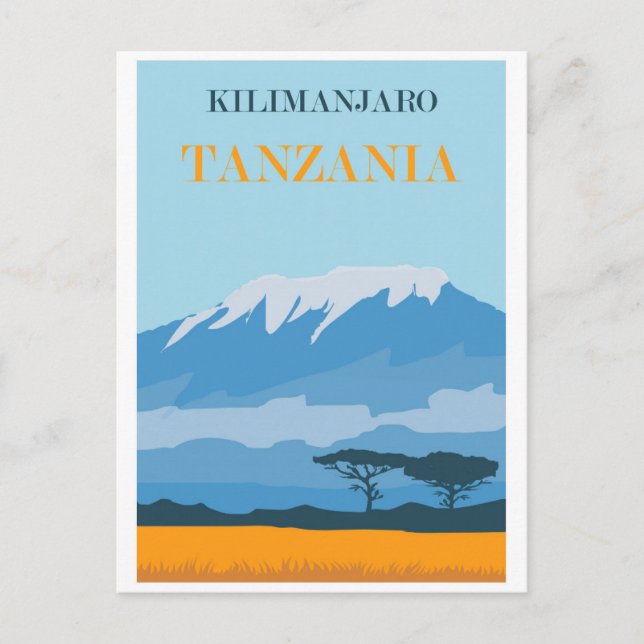 Postal África Tanzania Monte Kilimanjaro Viaje de cosecha (Anverso)