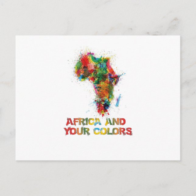 Postal África y tus colores (Anverso)