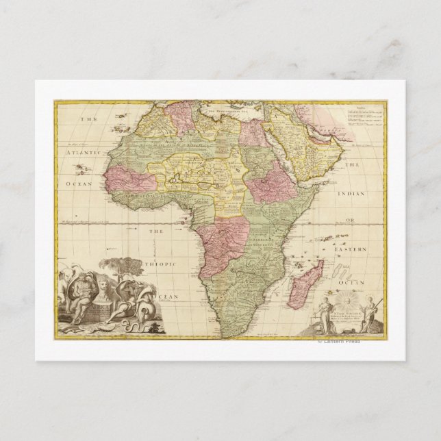 Postal AfricaMapa PanorámicoÁfrica 3 (Anverso)