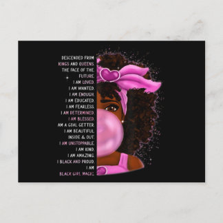 Postal African American Nubian Queen Black Girl Magic Pri
