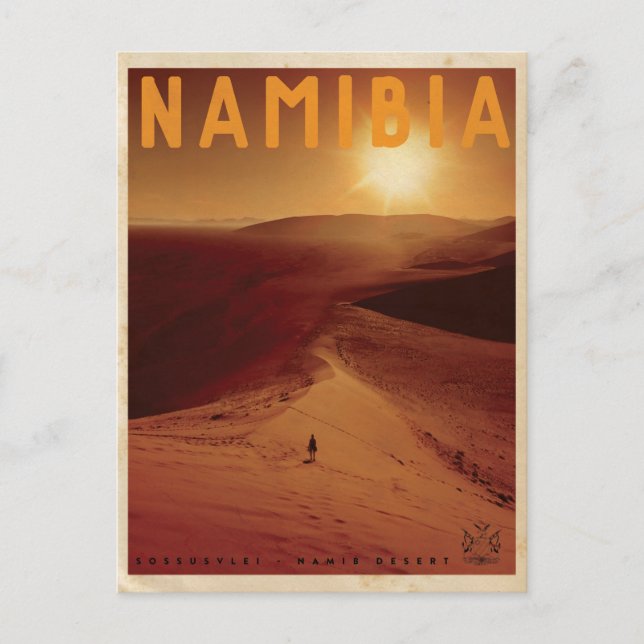 Postal africana de viajes virgen para atardecer (Anverso)