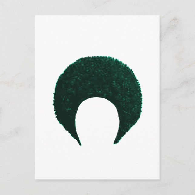 Postal Afro Cyan Los Regalos Del MUSEO Zazzle (Anverso)