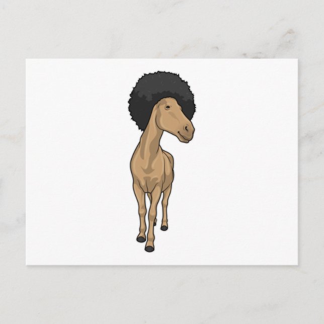 Postal Afro de caballo (Anverso)
