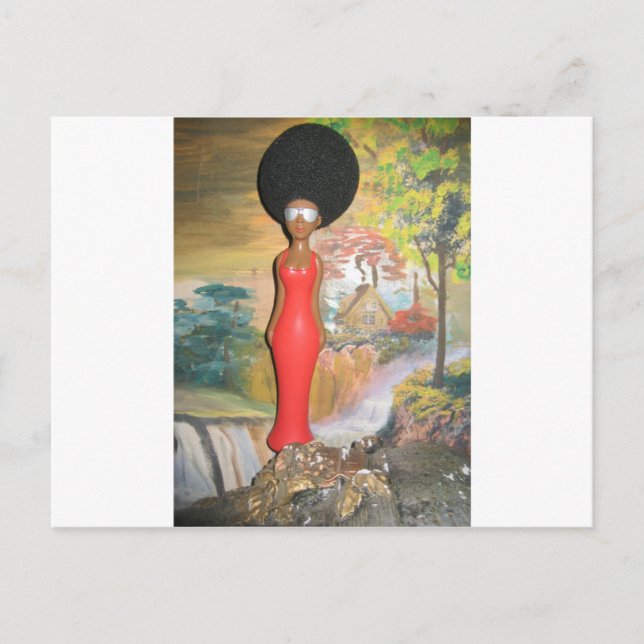 Postal Afro Glam: Una belleza eterna (Anverso)