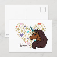 Afro Unicornio | Diseño de corazón único