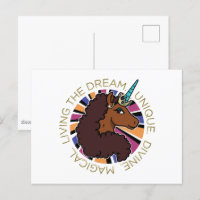 Afro Unicornio viviendo el diseño de sueños