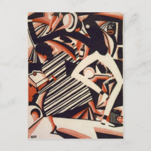 Postal Afroamericanos 1920 - Dibujando en dos colores