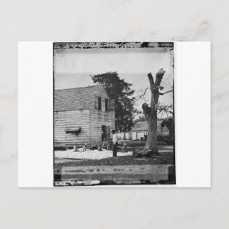 Postal Afroamericanos preparando algodón hacia 1862