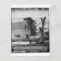 Afroamericanos preparando algodón hacia 1862