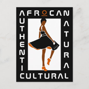 Postal AFRoCA es una mujer negra africana y Bonito africa