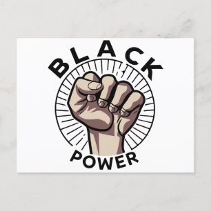 Postal Afrocéntrico de poder negro