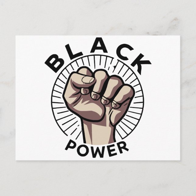 Postal Afrocéntrico de poder negro (Anverso)