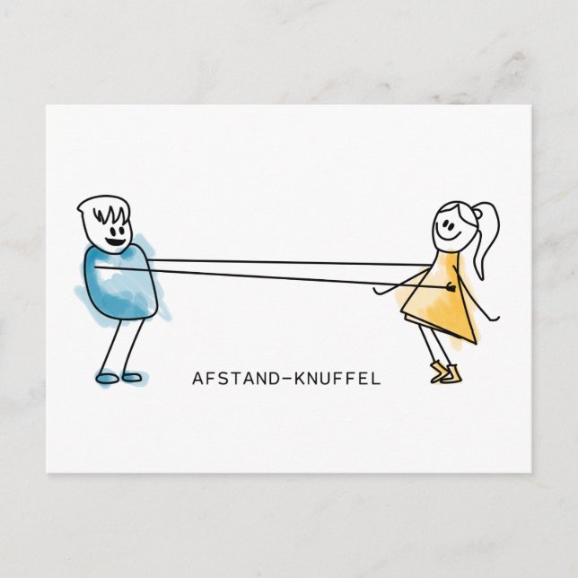Postal Afstand-Knuffel (Anverso)