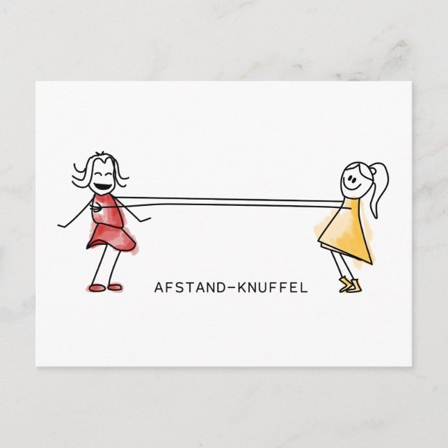 Postal Afstand-Knuffel (Anverso)