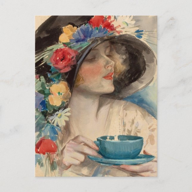 Postal Afternoon Tea - Harrison Fisher (Anverso)