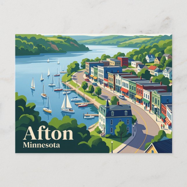Postal Afton EE. UU. (Anverso)