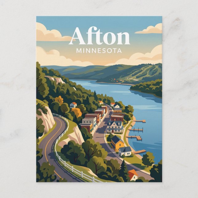 Postal Afton EE. UU. (Anverso)