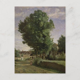 Postal Afueras de un pueblo cerca de Beauvais, c.1850