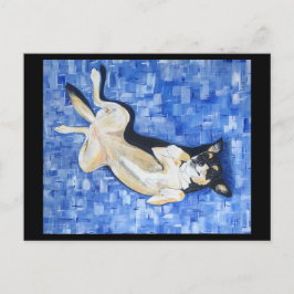 Postal Agarra mi diseño de perro kelpie de panza