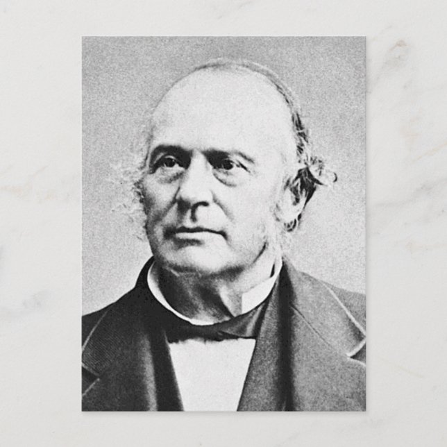 Postal Agassiz ~ Louis Agassiz Biólogo Naturalista (Anverso)