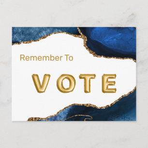 Postal Agata Zafiro con Venas de Oro Vota