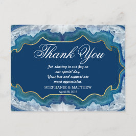 Postal Agate Elegant Bonito Blue Geode Pattern