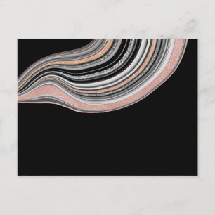 Postal agate geode rosa dorado negro