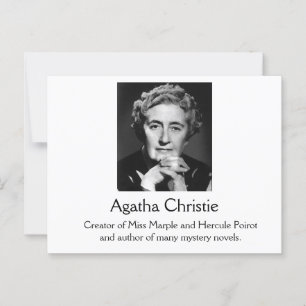 Postal Agatha Christie Postcard