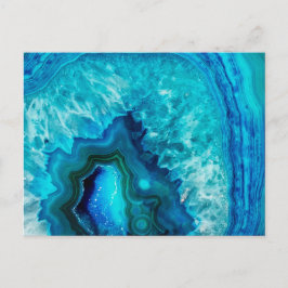 Postal Agato moderno de mármol azul