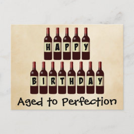 Postal Aged to Perfection Wine Lover Feliz cumpleaños