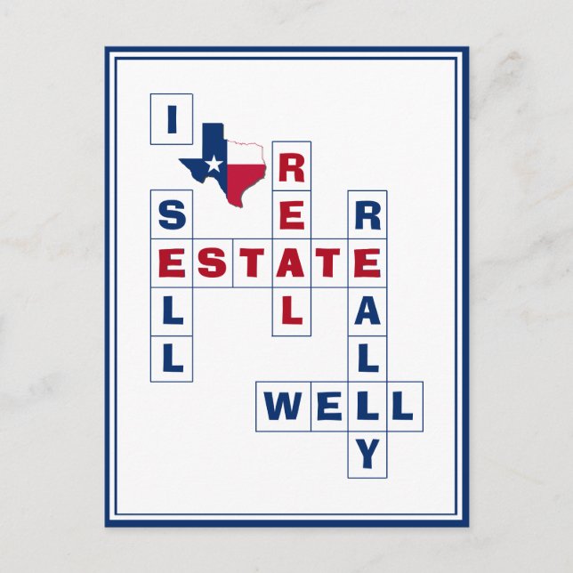 Postal AGENTE inmobiliario de TEXAS (Anverso)
