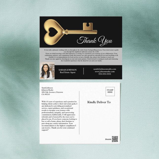 Postal Agente Inmobiliario personalizado Gracias Al Clien (Subido por el creador)
