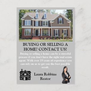 Postal Agente inmobiliario simple de fotografía profesion