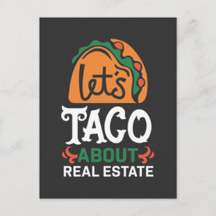 Postal Agente Inmobiliario Taco Lover Cita Comida Mexican