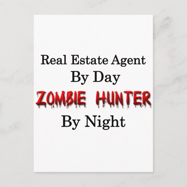 Postal Agente inmobiliario/Zombie Hunter (Anverso)