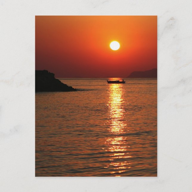 Postal Agios Nikolaos amanecer, Creta (Anverso)