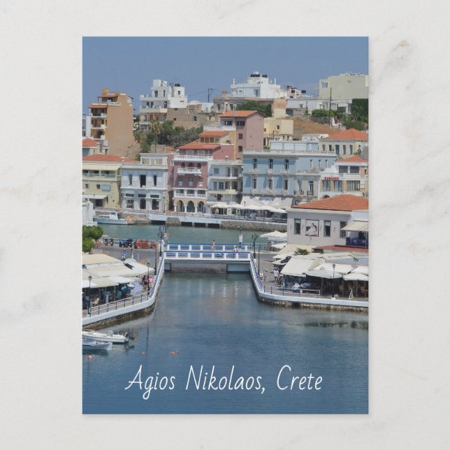 Postal Agios Nikolaos Crete Postcard (Anverso)