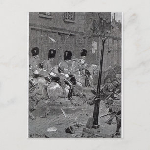 Postal Agitación de la Liga Irlandesa de Tierras