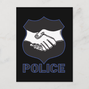 Postal Agitación de mano de la policía