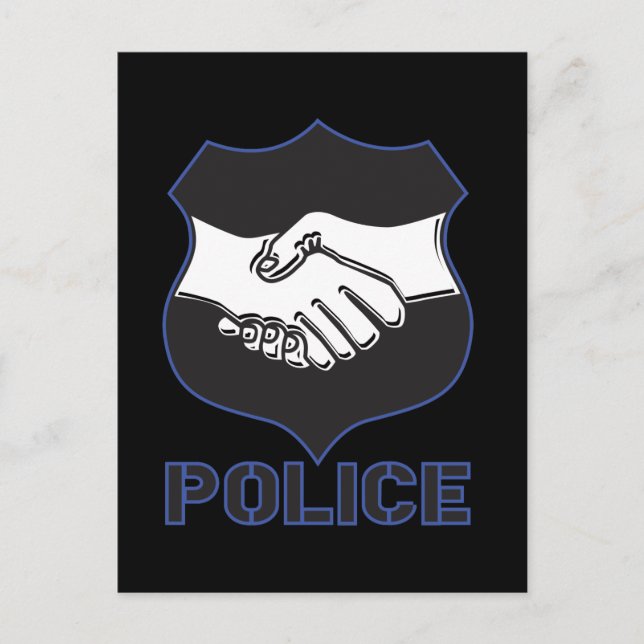Postal Agitación de mano de la policía (Anverso)
