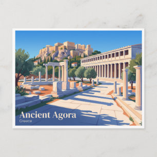 Postal Ágora antigua de Atenas Grecia