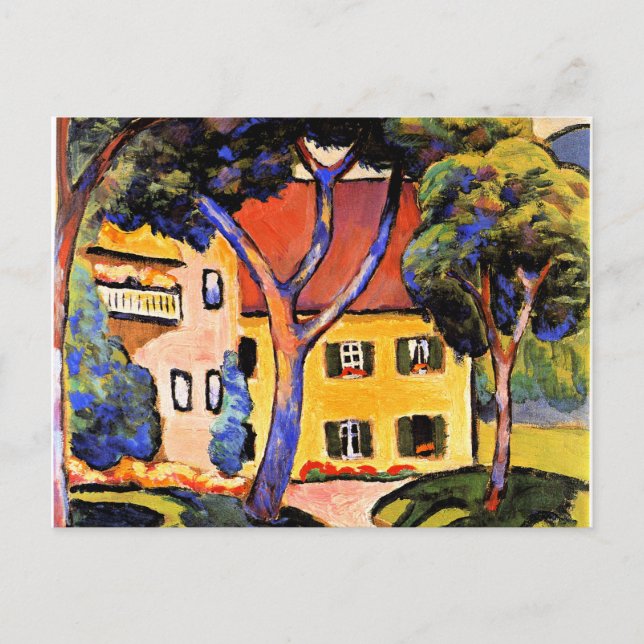 Postal Agosto Arte Macke, Casa en un Paisaje (Anverso)