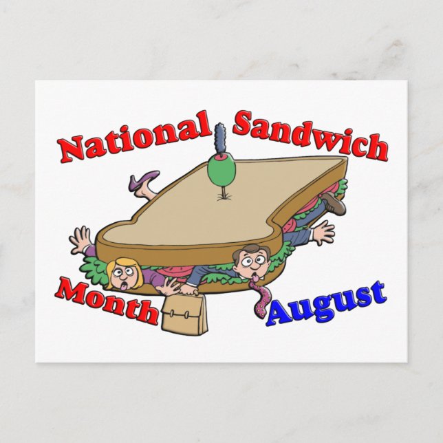 Postal Agosto - Mes nacional del sándwich (Anverso)