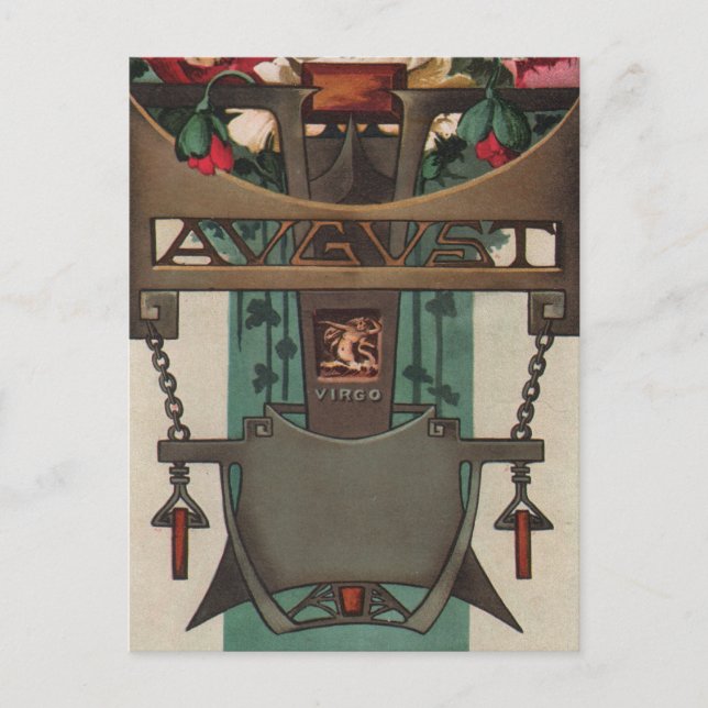 Postal Agosto - Virgo (Anverso)