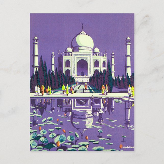Postal Agra ~ Taj Mahal (Anverso)